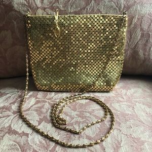 Gold Sequins Cross-body Evening Bag